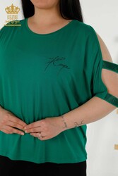 Blusa In Tessuto Viscosa Girocollo Abbigliamento Donna - 79108 | Tessuto reale - Thumbnail