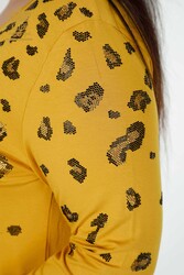 Blusa Prodotta con Tessuto Viscosa Scollo a V Abbigliamento Donna - 79047 | Tessuto reale - Thumbnail