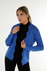 Cárdigan de punto Elite de viscosa producido 14GG Fabricante de ropa de mujer con bordado de piedra - 30274 | Textil real - Thumbnail
