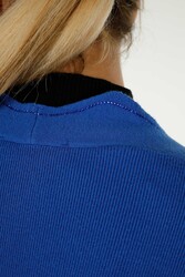 Cárdigan de punto Elite de viscosa producido 14GG Fabricante de ropa de mujer con bordado de piedra - 30274 | Textil real - Thumbnail