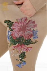 Combinaison de survêtement Scuba et deux fils à motifs floraux Fabricant de vêtements pour femmes - 16522 | Vrai textile - Thumbnail