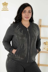 Scuba and Two Yarn Survêtement Suit Pocket Fabricant de vêtements pour femmes - 17539 | Vrai textile - Thumbnail