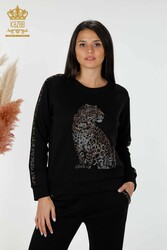 Combinaison de survêtement Scuba et Two Yarn Tiger Pattern Fabricant de vêtements pour femmes - 17435 | Vrai textile - Thumbnail