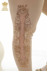 Combinaison de survêtement Scuba et deux fils Pierre brodée Fabricant de vêtements pour femmes - 16526 | Vrai textile - Thumbnail