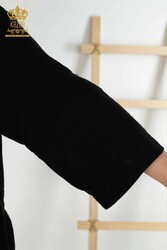 Fabricant de vêtements pour femmes détaillés avec bouton de manchette de chemise avec tissu en coton lycra - 20403 | Vrai textile - Thumbnail