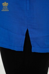 Produttore di abbigliamento femminile dettagliato con polsino della camicia con tessuto in cotone Lycra - 20403 | Tessuto reale - Thumbnail