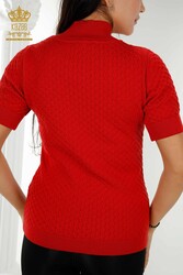 تولید کننده پوشاک زنانه یقه ایستاده یقه بافتنی 14GG Corespun - 30119 | نساجی واقعی - Thumbnail