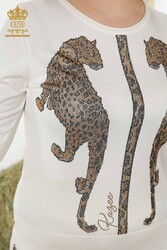 کت و شلوار اسپرت تولیدی 14GG - طرح پلنگی - سنگ دوزی - پوشاک زنانه - 16521 | نساجی واقعی - Thumbnail