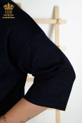 14GG تولید شده ویسکوز نخبگان بافتنی ژاکت کش باف پشمی جیبی جزئیات لباس زنانه تولید کننده - 30047 | نساجی واقعی - Thumbnail