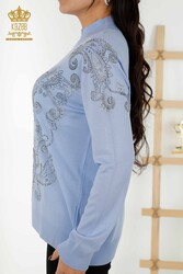 لباس بافتنی ویسکوز الیت تولیدی 14GG تولیدی پوشاک زنانه سنگ دوزی کریستال - 30013 | نساجی واقعی - Thumbnail