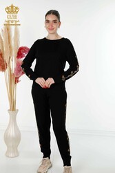 کت و شلوار ورزشی کت و شلوار بافتنی ویسکوز الیت تولیدی 14GG تولید کننده لباس زنانه گلدوزی - 16528 | نساجی واقعی - Thumbnail