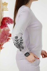 کت و شلوار ورزشی جیبی کت و شلوار بافتنی ویسکوز الیت تولید شده 14GG تولید کننده لباس زنانه با جزئیات - 16561 | نساجی واقعی - Thumbnail