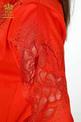 پیراهن از پارچه لاکرا نخی با گلدوزی تولید کننده لباس زنانه - 20253 | نساجی واقعی - Thumbnail