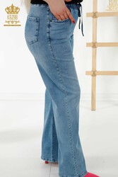 شلوار تولید شده با لیکرا بافتنی لباس زنانه جیبی الاستیک کمری - 3695 | نساجی واقعی - Thumbnail