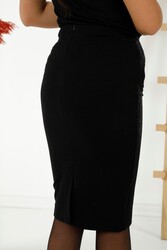 دامن با پارچه لیکرا - سنگ دوزی - تولیدی پوشاک زنانه - 4247 | نساجی واقعی - Thumbnail