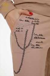 کت و شلوار اسپرت دو نخ - زیپ دار - طرح دار - لباس زنانه سنگ دوزی - 17491 | نساجی واقعی - Thumbnail