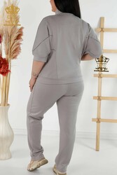 کت و شلوار ورزشی اسکوبا و دو نخ تولید کننده پوشاک زنانه آستین کوتاه - 17547 | نساجی واقعی - Thumbnail