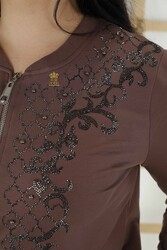 ساخته شده از غواصی و دو نخ - لباس ورزشی - طرح دار - سنگ دوزی - تولیدی پوشاک زنانه - 17529 | نساجی واقعی - Thumbnail