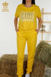 کت و شلوار ورزشی اسکوبا و دو نخ تولید کننده پوشاک زنانه آستین کوتاه - 17208 | نساجی واقعی - Thumbnail