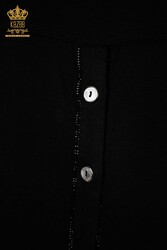 بلوز ساخته شده با دکمه پارچه ویسکوز جزئیات لباس زنانه تولید کننده - 79296 | نساجی واقعی - Thumbnail