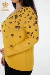 بلوز تولید شده با پارچه ویسکوز لباس زنانه یقه ویسکوز - 79047 | نساجی واقعی - Thumbnail