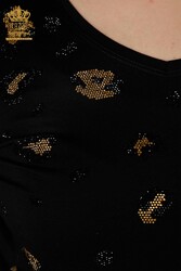 بلوز تولید شده با پارچه ویسکوز لباس زنانه یقه ویسکوز - 79047 | نساجی واقعی - Thumbnail