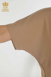بلوز پارچه ای ویسکوز آستین کوتاه لباس زنانه - 79295 | نساجی واقعی - Thumbnail