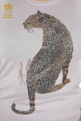 Combinaison de survêtement Scuba et Two Yarn Tiger Pattern Fabricant de vêtements pour femmes - 16523 | Vrai textile - Thumbnail