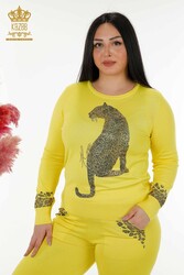 Combinaison de survêtement Scuba et Two Yarn Tiger Pattern Fabricant de vêtements pour femmes - 16523 | Vrai textile - Thumbnail