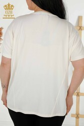 بلوزة مُنتجة مع مُصنِّع ملابس نسائية مُفصَّلة بجيوب من نسيج الفسكوز - 79294 | نسيج حقيقي - Thumbnail