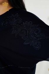 بلوزة من قماش الفيسكوز المطرز بالملابس النسائية الصانع - 79051 | نسيج حقيقي - Thumbnail