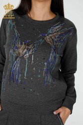 سكوبا واثنين من الغزل بدلة رياضية بنمط الطيور الشركة المصنعة للملابس النسائية - 17488 | نسيج حقيقي - Thumbnail