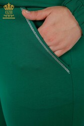 سكوبا وبدلة رياضية من خيطين - مصنع ملابس نسائية مطرزة بالجيب - 17446 | نسيج حقيقي - Thumbnail