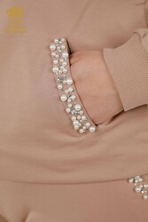 Hergestellt aus Scuba und zwei Fäden Trainingsanzüge - Perlen Steinbestickt - Hersteller von Damenbekleidung – 17536 | Echtes Textil - Thumbnail