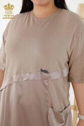 платье из хлопка и лайкры с карманами Женская одежда - 20323 | Настоящий текстиль - Thumbnail