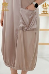 платье из хлопка и лайкры с карманами Женская одежда - 20323 | Настоящий текстиль - Thumbnail