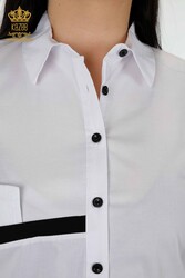 Рубашка с переходом цвета из хлопка и лайкры Производитель женской одежды - 20308 | Настоящий текстиль - Thumbnail