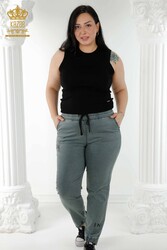Производитель женской одежды с брюками с эластичной талией, изготовленными из трикотажной лайкры - 3676 | Настоящий текстиль - Thumbnail