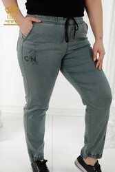 Производитель женской одежды с брюками с эластичной талией, изготовленными из трикотажной лайкры - 3676 | Настоящий текстиль - Thumbnail