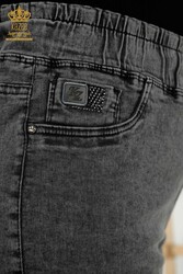 Производитель женской одежды с брюками с эластичной талией, изготовленными из трикотажной ткани лайкры - 3699 | Настоящий текстиль - Thumbnail