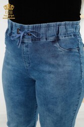 Производитель женской одежды с брюками с эластичной талией, изготовленными из трикотажной ткани лайкры - 3699 | Настоящий текстиль - Thumbnail