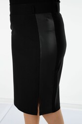 Юбка с разрезом из лайкры, трикотаж Производитель женской одежды - 4222 | Настоящий Текстиль - Thumbnail