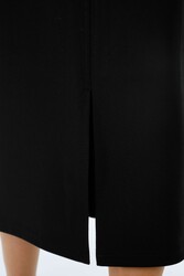 Юбка из трикотажного полотна из лайкры с цветочной вышивкой Производитель женской одежды - 4206 | Настоящий Текстиль - Thumbnail