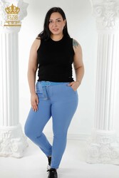 Likra Örmeli İle Üretilen Kot Pantolon Kemerli Kadın Giyim Üreticisi - 3468 | Reel Tekstil - Thumbnail
