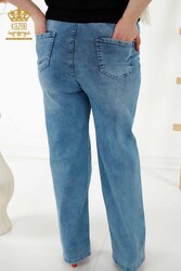 Likra Örmeli İle Üretilen Pantolon Beli Lastikli Cepli Kadın Giyim Üreticisi - 3695 | Reel Tekstil - Thumbnail