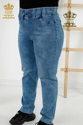 Likralı Örme Kumaş İle Üretilen Pantolon Beli Lastikli Kadın Giyim Üreticisi - 3699 | Reel Tekstil - Thumbnail