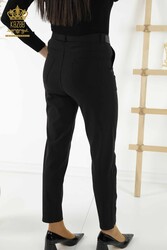 Prodotto con Maglia Lycra Pantaloni - Cintura - Tasche - Produttore Abbigliamento Donna - 3685 | Tessuto reale - Thumbnail