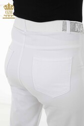 Prodotto con Maglia Lycra Pantaloni - Cintura - Tasche - Produttore Abbigliamento Donna - 3685 | Tessuto reale - Thumbnail