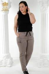 Fabricante de Ropa Femenina con Pantalones Cintura Elástica Producidos con Lycra de Punto - 3676 | Textiles reales - Thumbnail