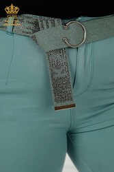 Hergestellt aus gestricktem Lycra Jeans - Gürtel - Hersteller von Damenbekleidung – 3468 | Echtes Textil - Thumbnail